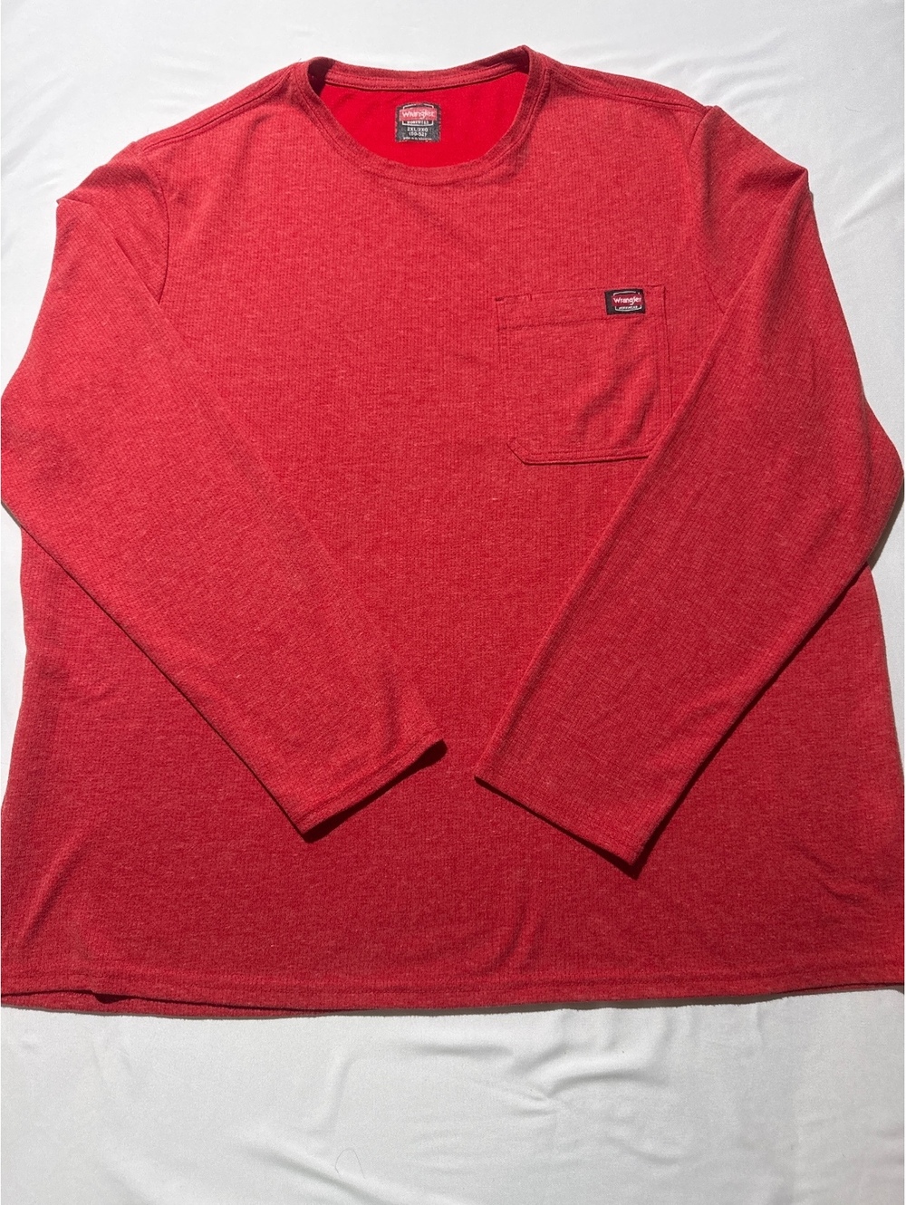 Wrangler Workwear Long Sleeve Shirt 2XL Red Polyester Cotton